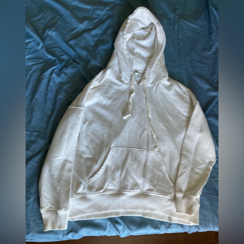 Women’s White Aerie Boxy Oversized Hoodie